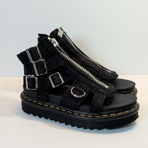 Dr. Martens Olson Tumbled Nubuck Leather Gladiator Sandals Size 5